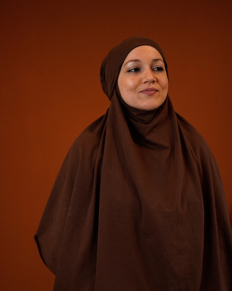 Imperfect Jersey Khimar aus Bio-Baumwolle Mocca - 60