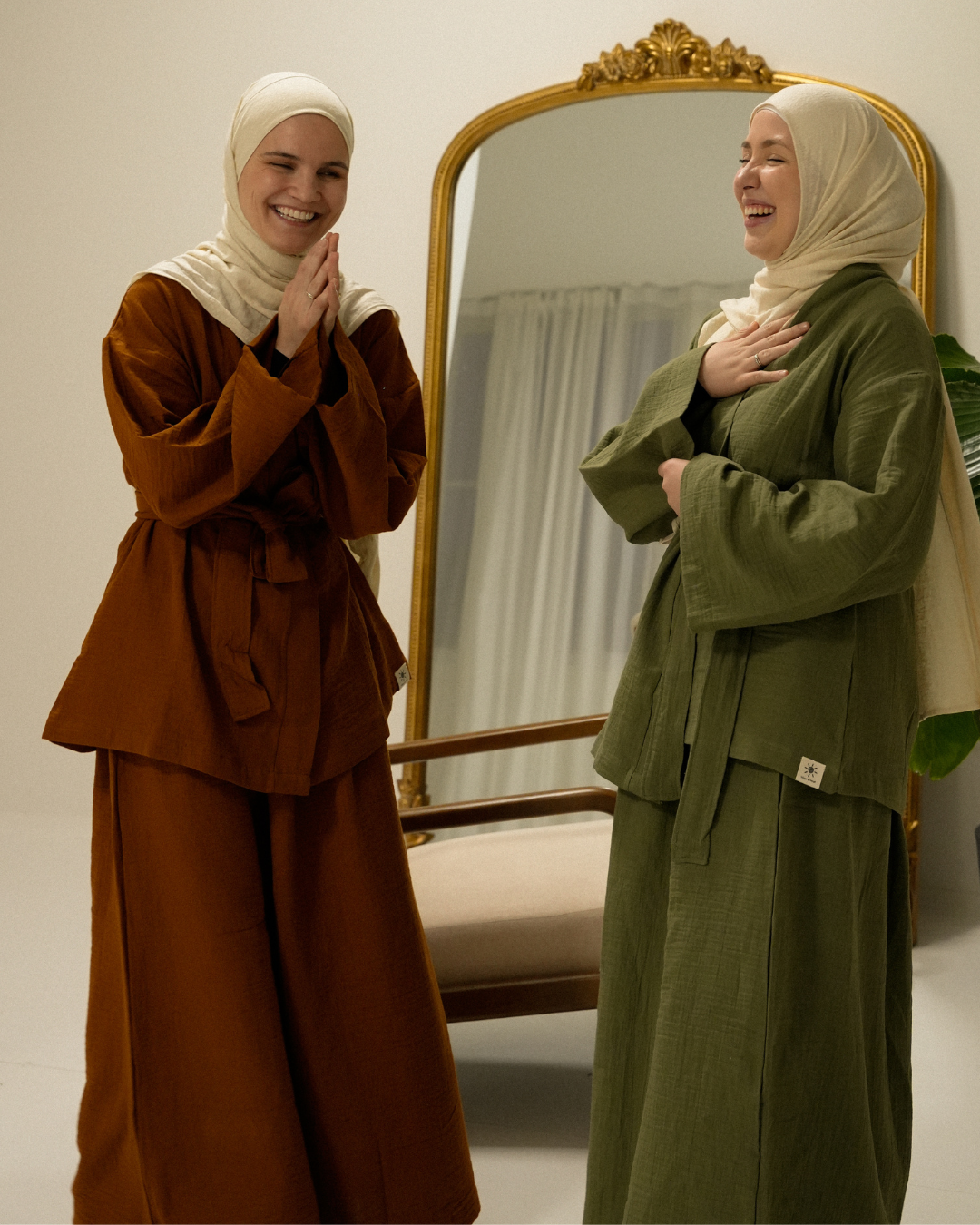 Musselin Zweiteiler "Juniper" aus Bio-Baumwolle (Caramel)