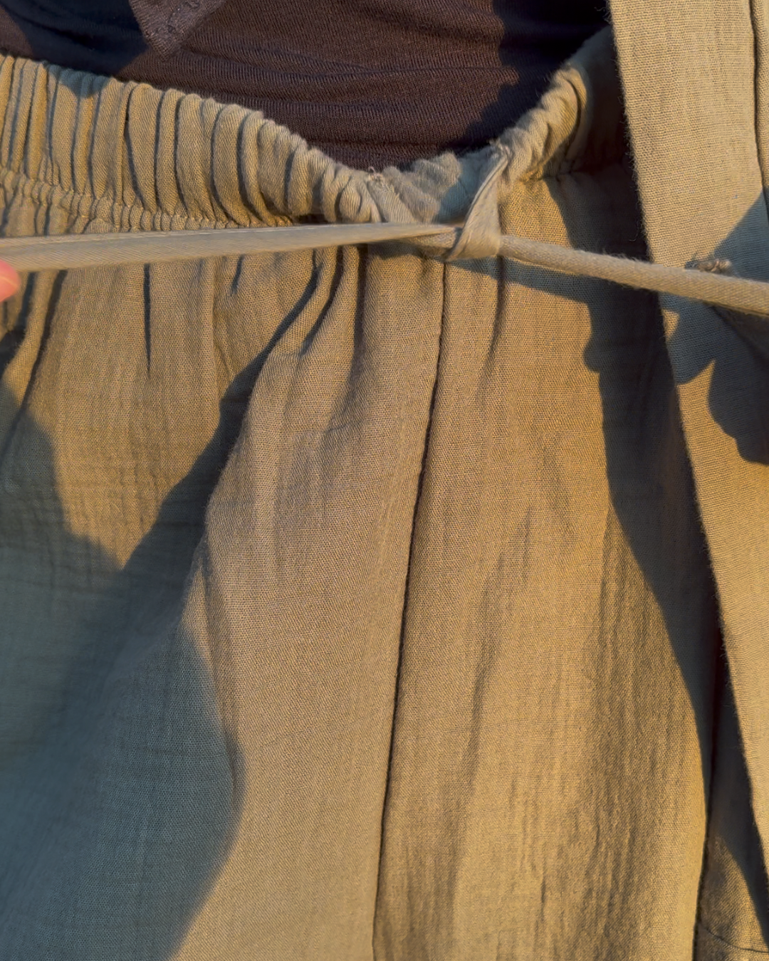 Musselin Rock "Juniper" aus Bio-Baumwolle (Dusty Olive)