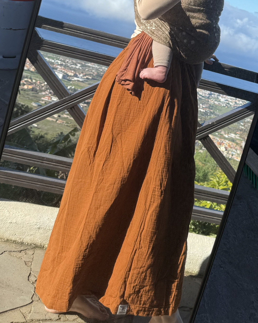 Musselin Rock "Juniper" aus Bio-Baumwolle (Caramel)