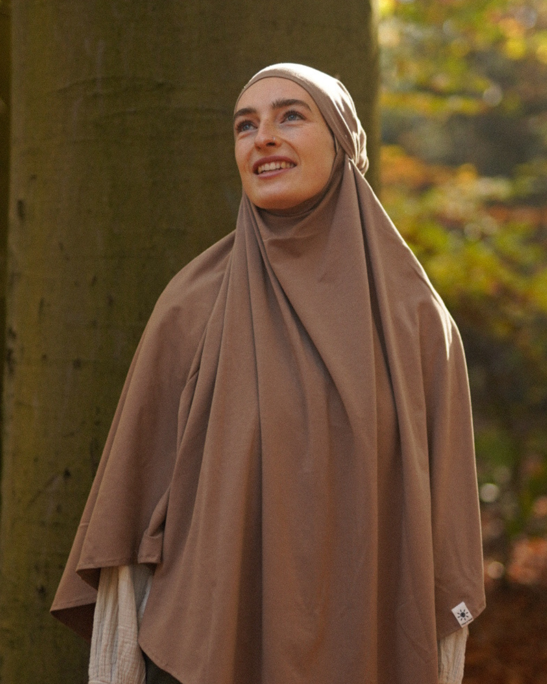 Imperfect Jersey Khimar aus Bio-Baumwolle Taupe - 041