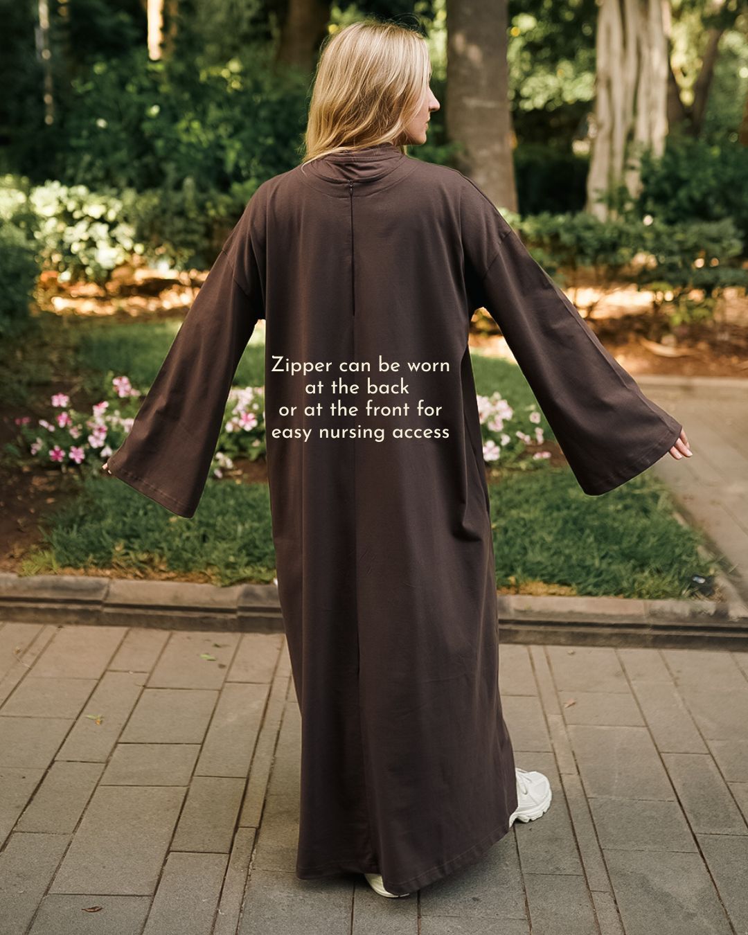 De "Lacie" shirtjurk van puur biologisch katoen (Chocolate)