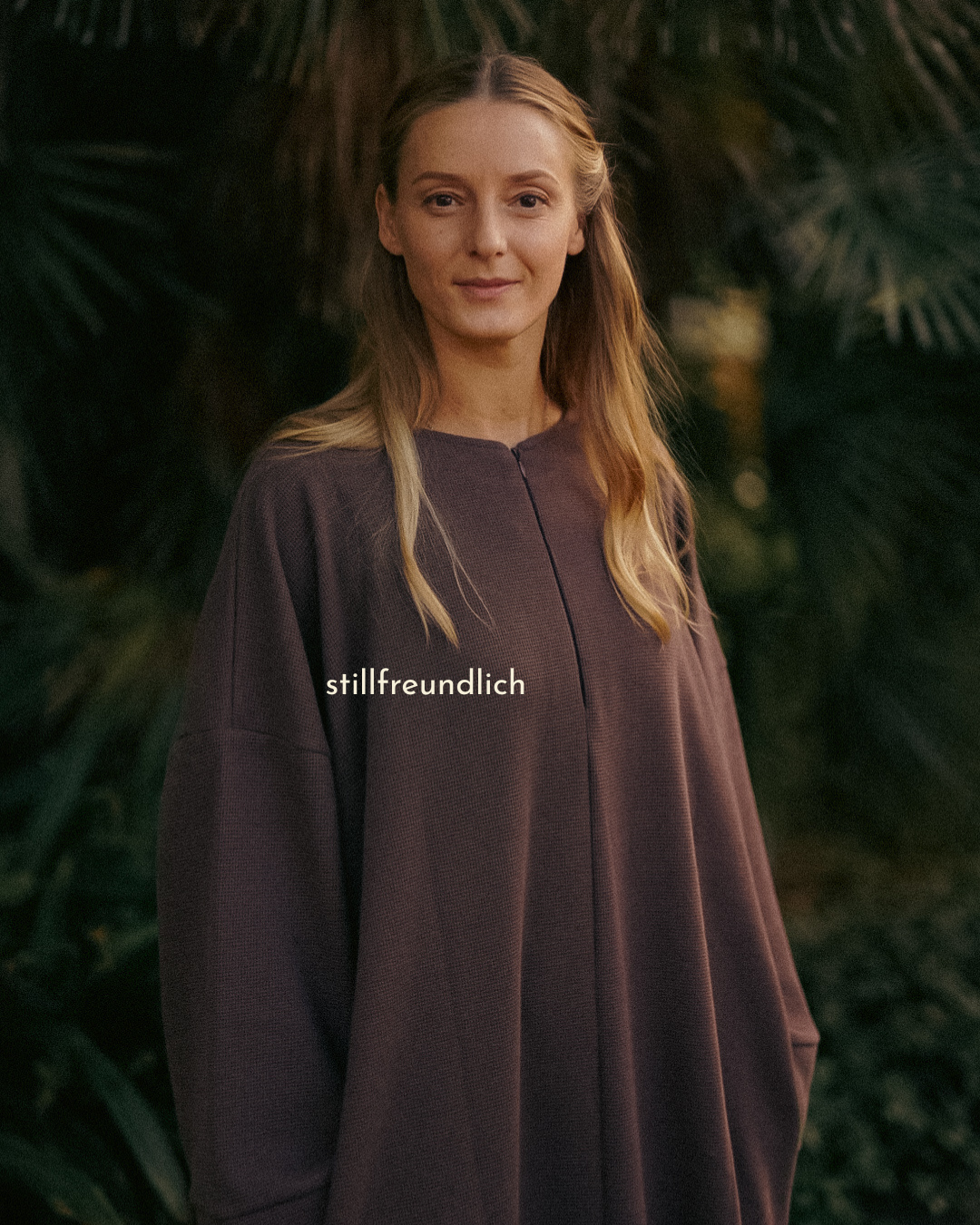 Warme Abaya "Laila" aus Bio-Baumwolle (Mousse au Chocolat)