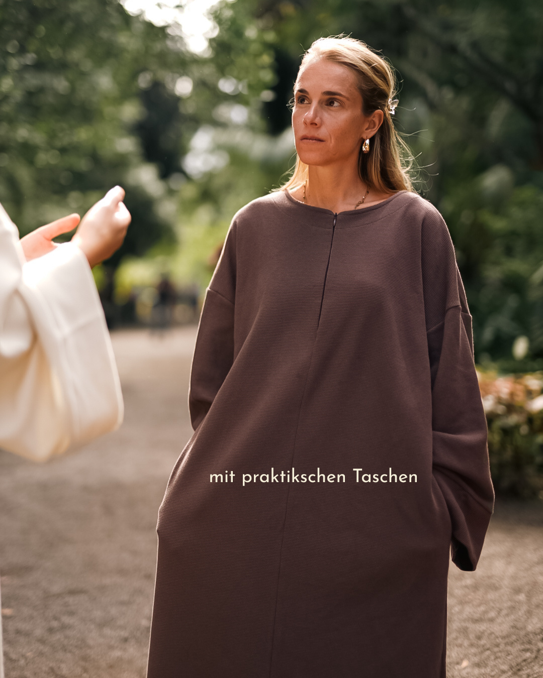 Warme Abaya "Laila" aus Bio-Baumwolle (Mousse au Chocolat)