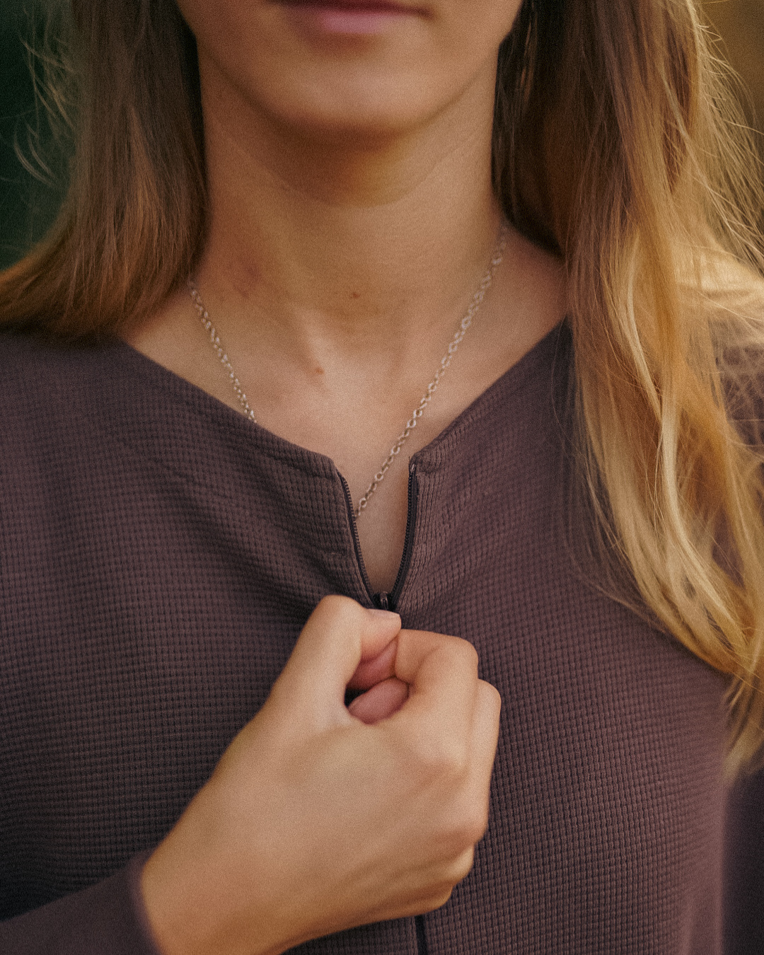 Warme Abaya "Laila" aus Bio-Baumwolle (Mousse au Chocolat)