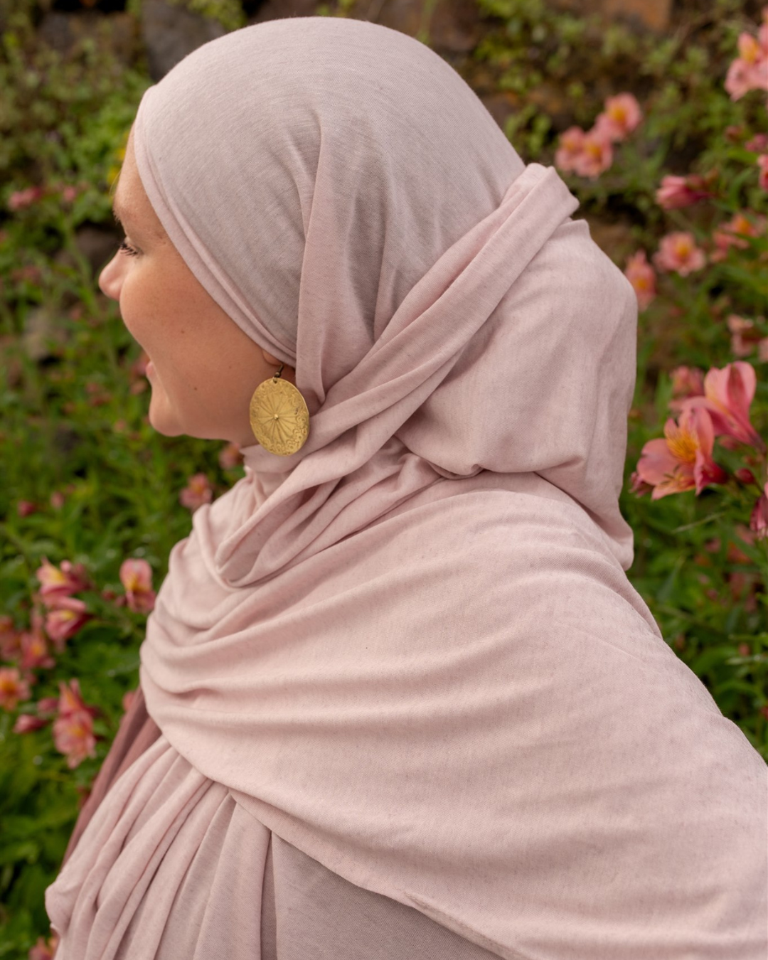 Ultra Light Hijab aus Micromodal und Cashmere "Larela" (Strawberry Cream)