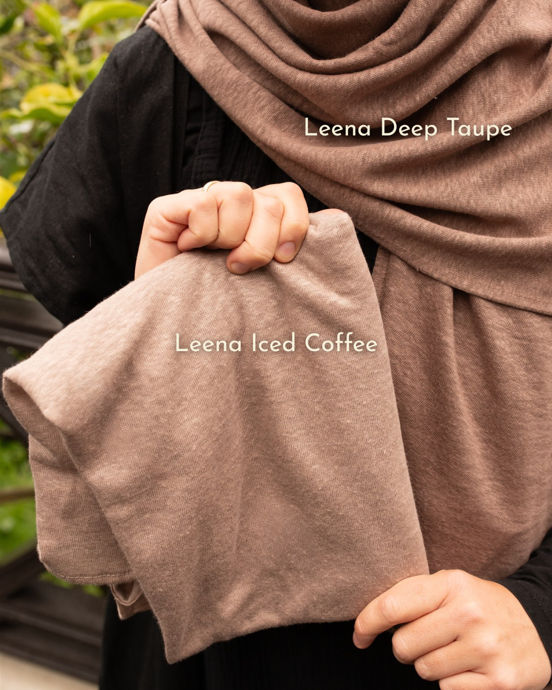 Hijab en jersey « Leena » - 100 % lin (Iced Coffee)