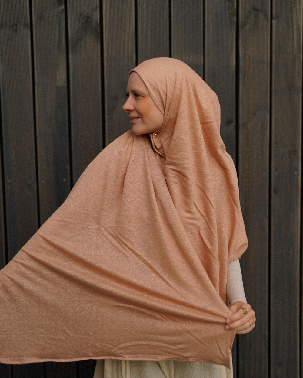 Jersey Hijab - 100% Leinen - Calima Rose - "Leena"