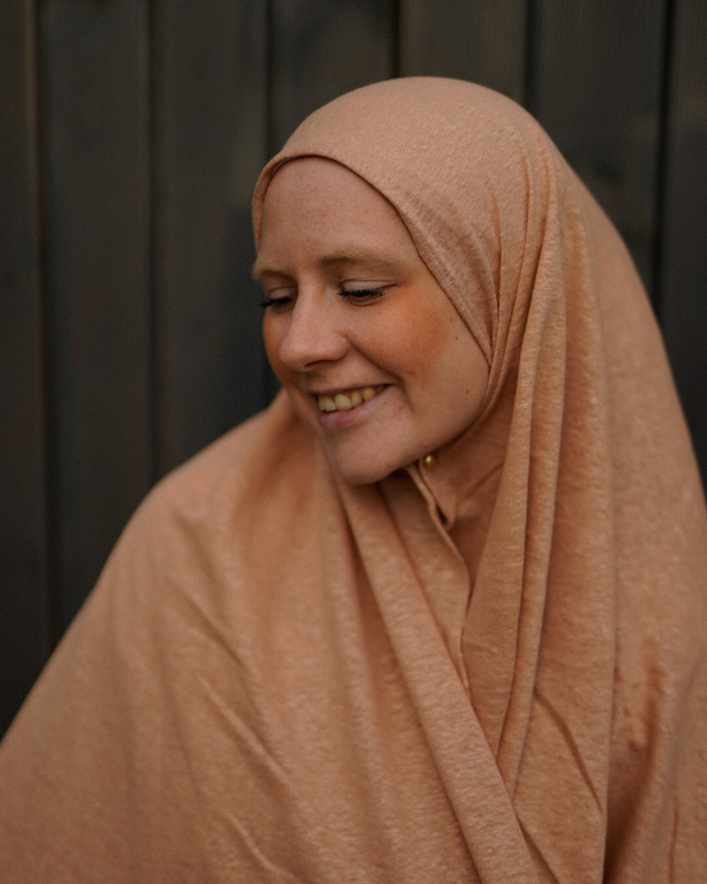 Jersey Hijab - 100% Leinen - Calima Rose - "Leena"