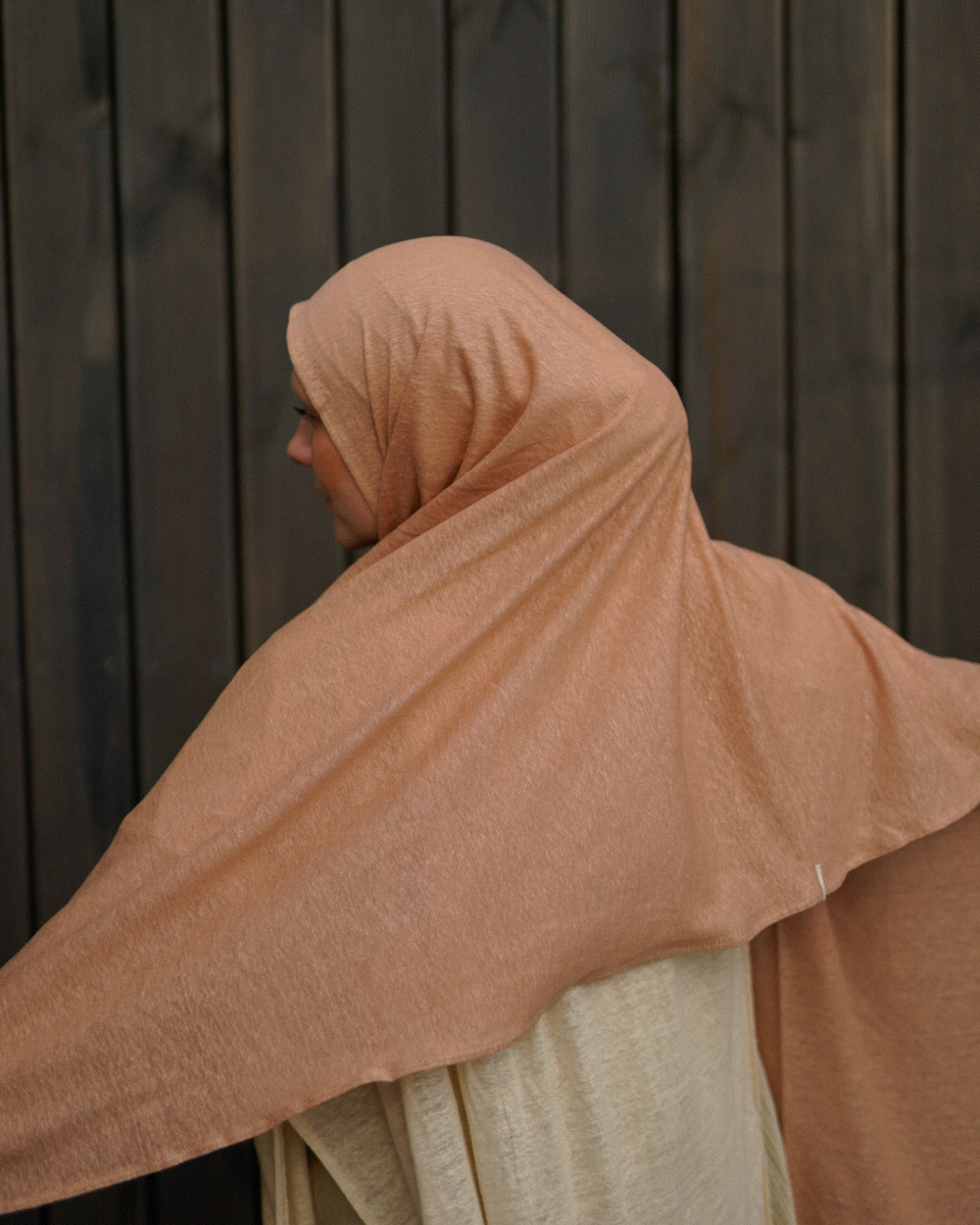 Jersey Hijab - 100% Leinen - Calima Rose - "Leena"