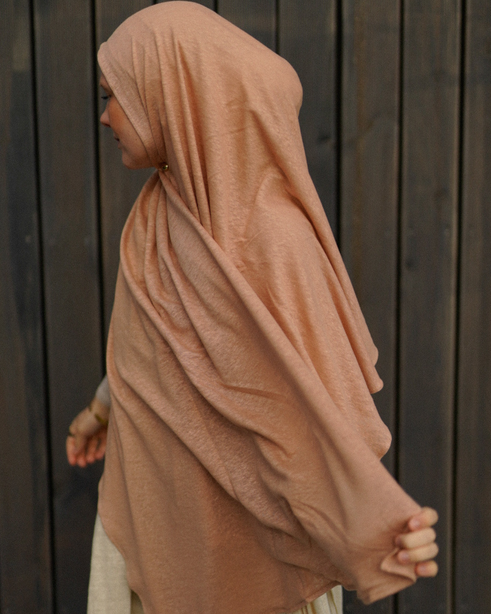 Jersey Hijab - 100% Leinen - Calima Rose - "Leena"