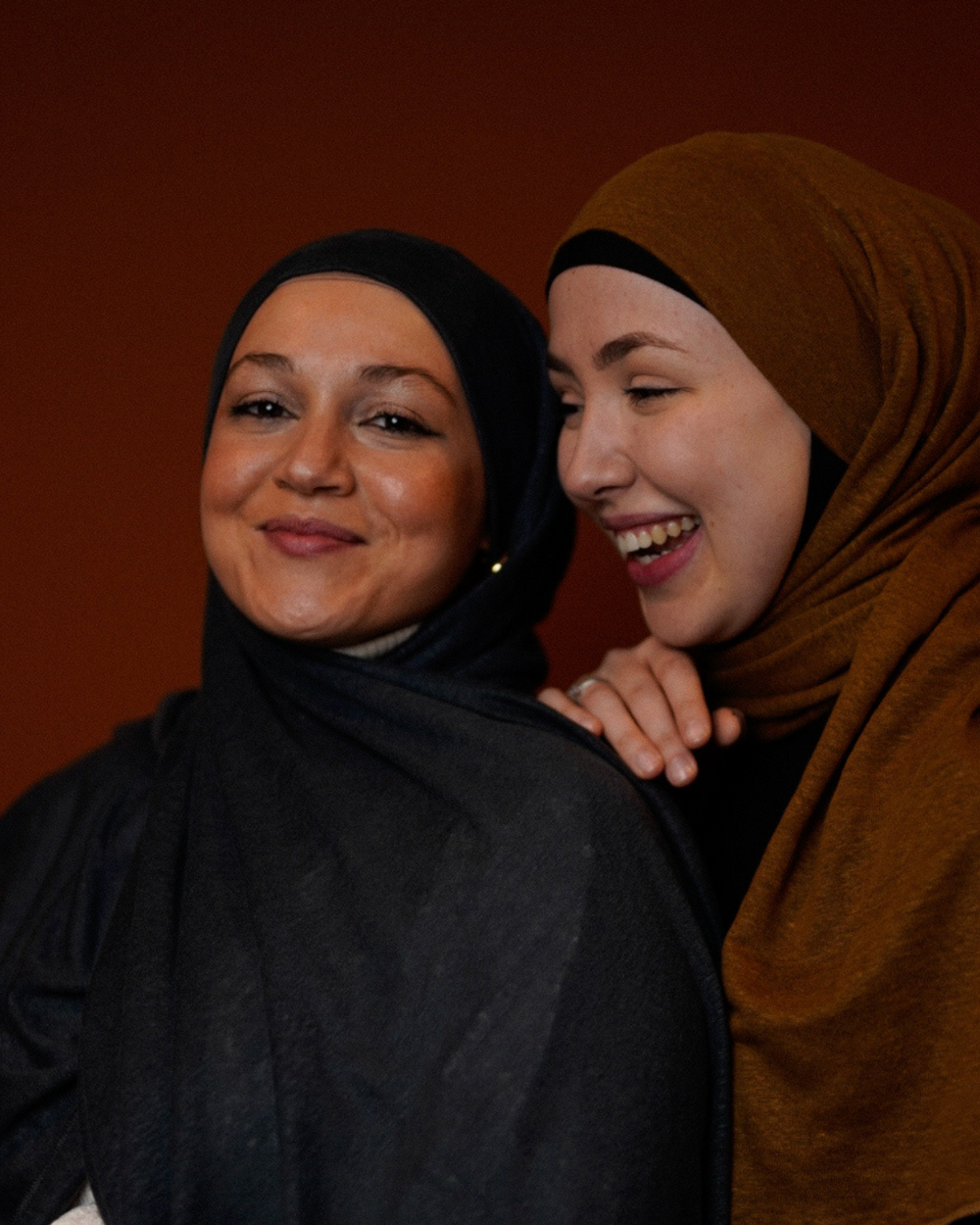 Instant Hijab "Leena" - 100% Leinen Teak