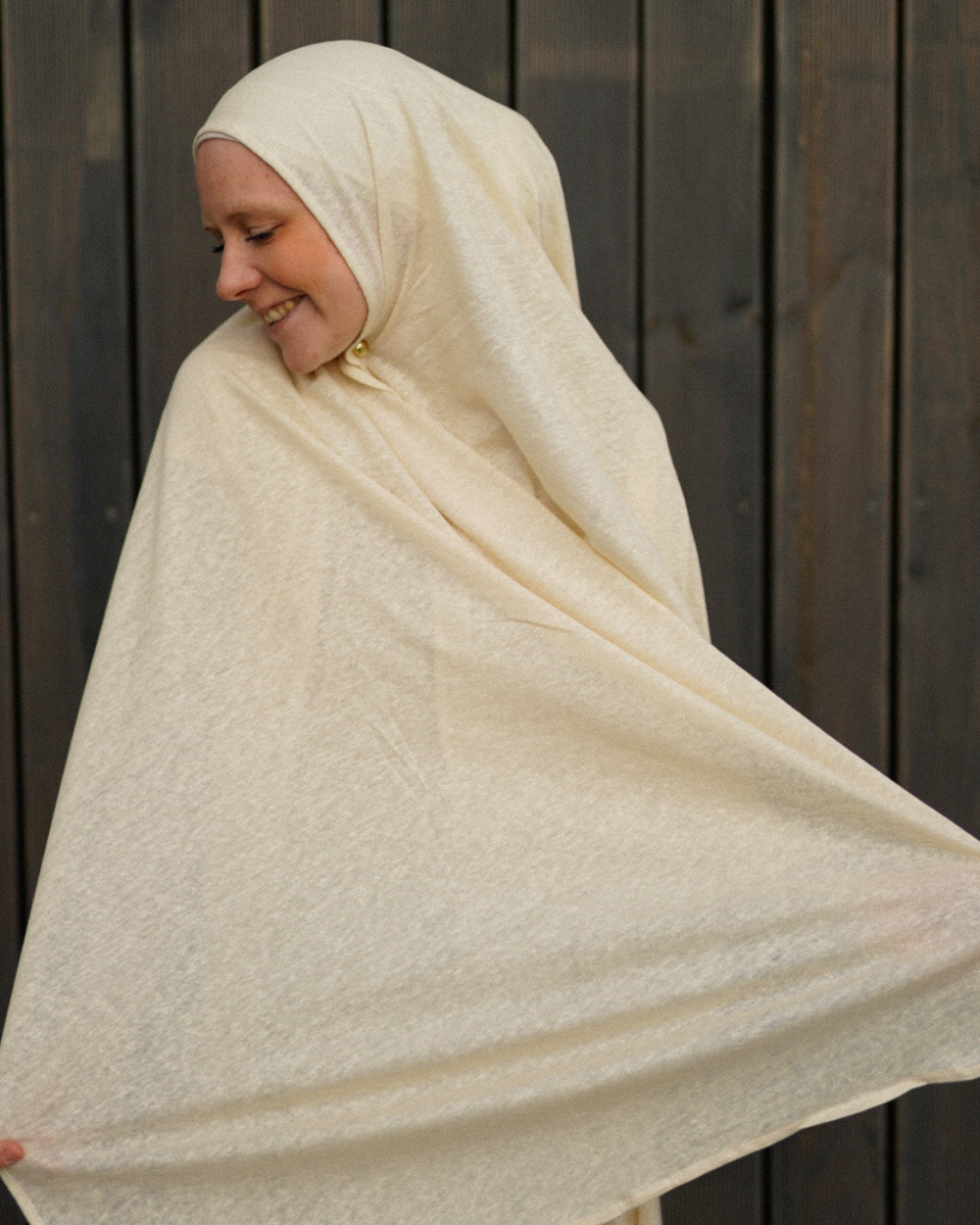 Jersey Hijab - 100% Leinen - Summer Sand - "Leena"