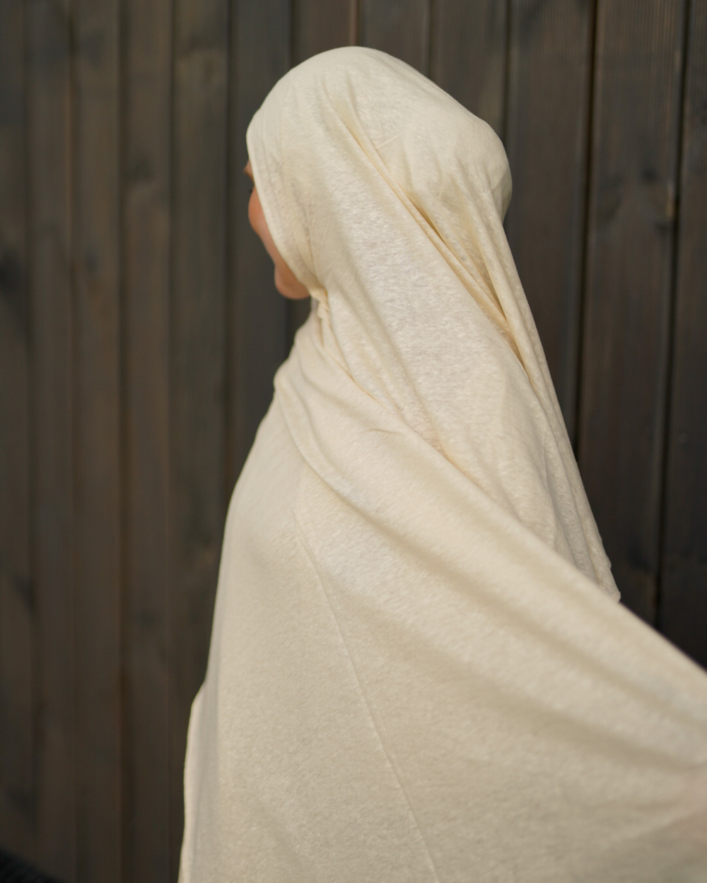 Jersey Hijab - 100% Leinen - Summer Sand - "Leena"