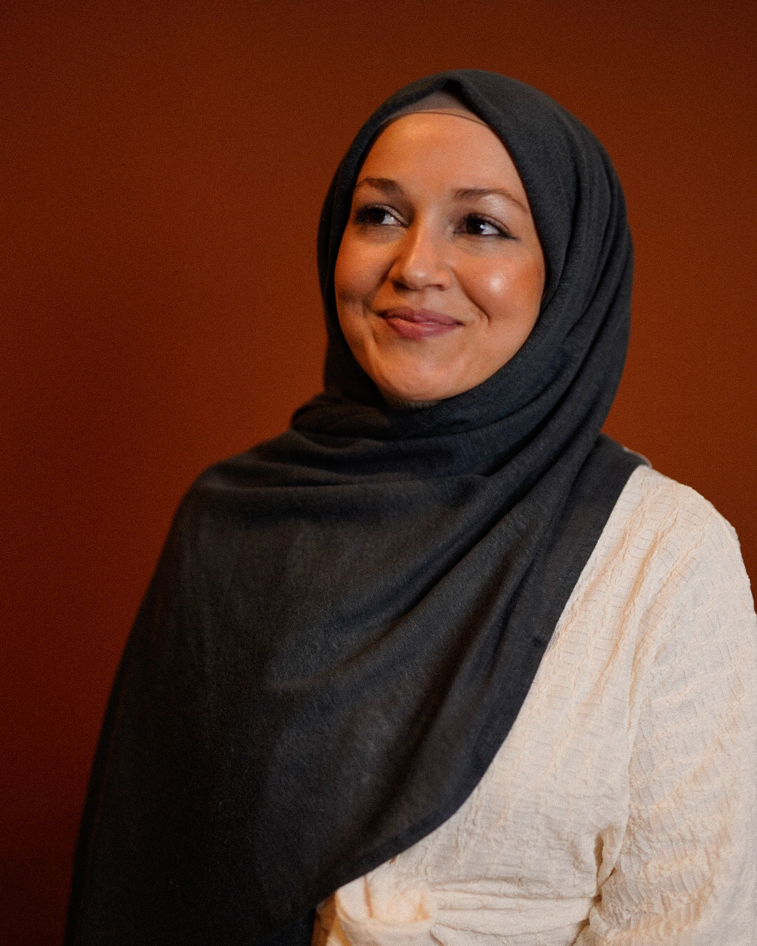 Jersey Hijab "Leena" - 100% Leinen - Stone