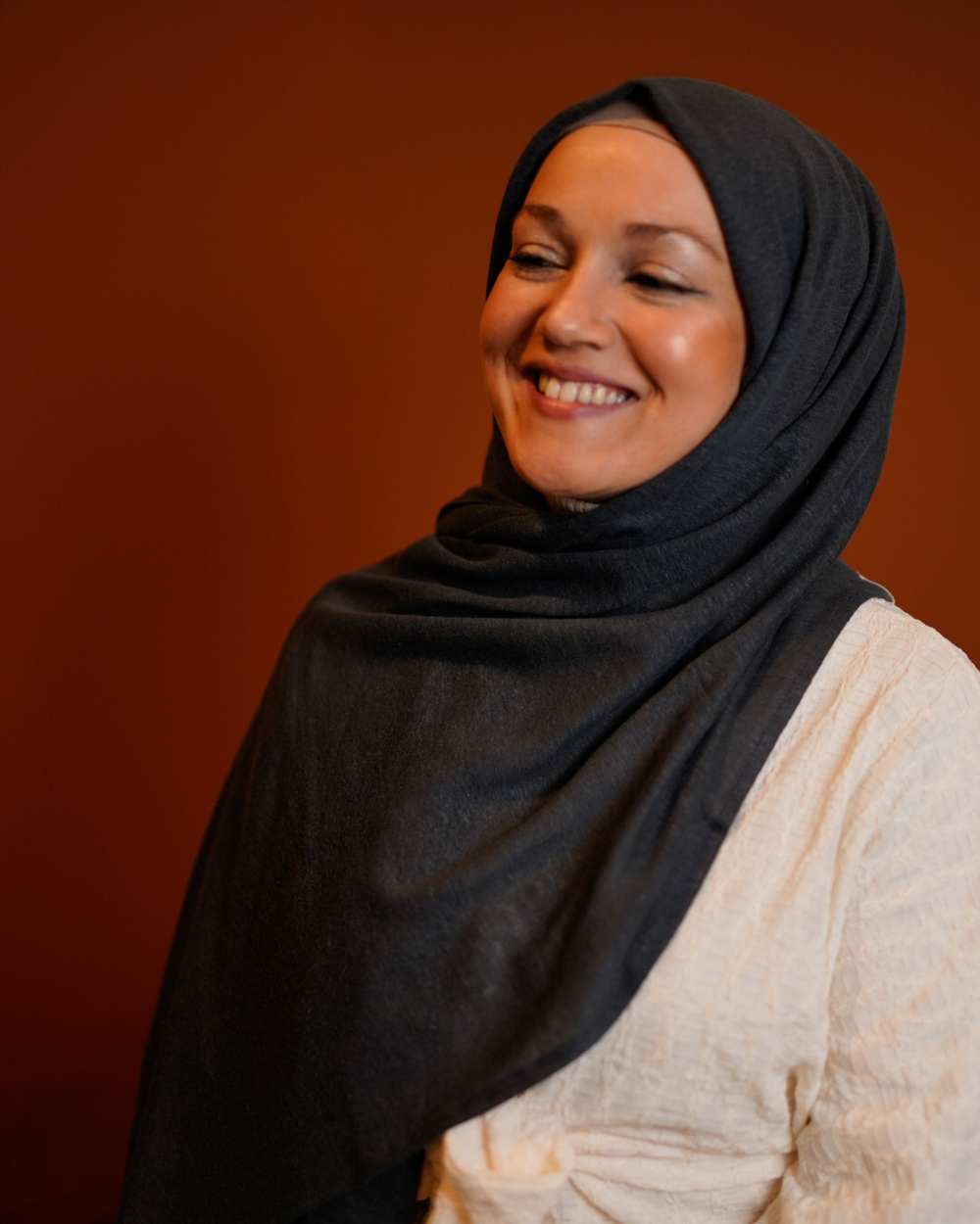 Jersey Hijab "Leena" - 100% Leinen Stone