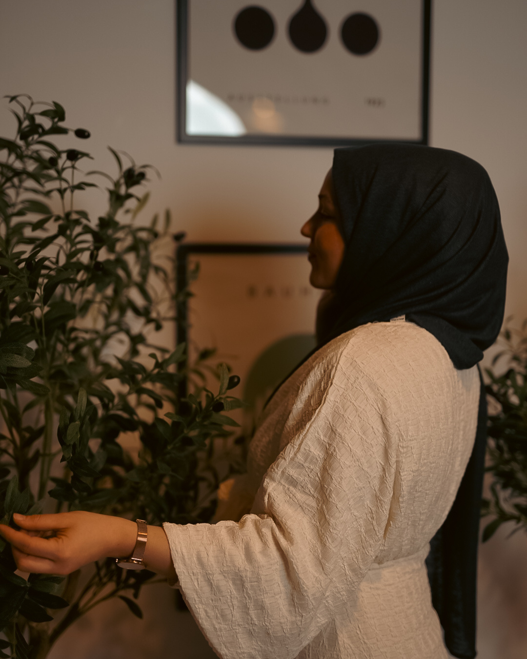 Jersey Hijab "Leena" - 100% Linen - Stone