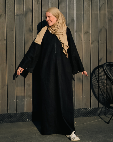 Leinen Abaya 