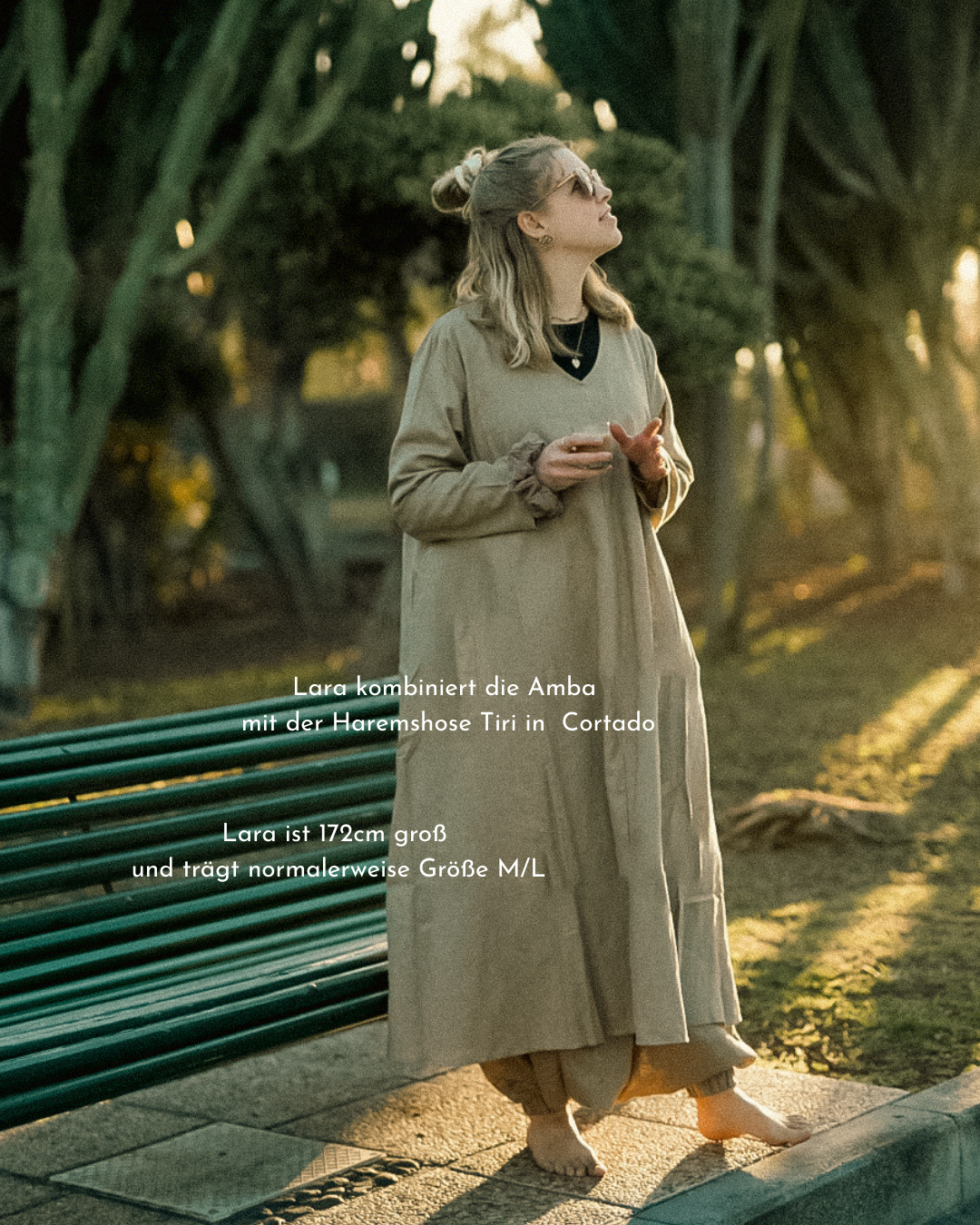 Linen & cotton tunic dress "Amba" (Cortado)