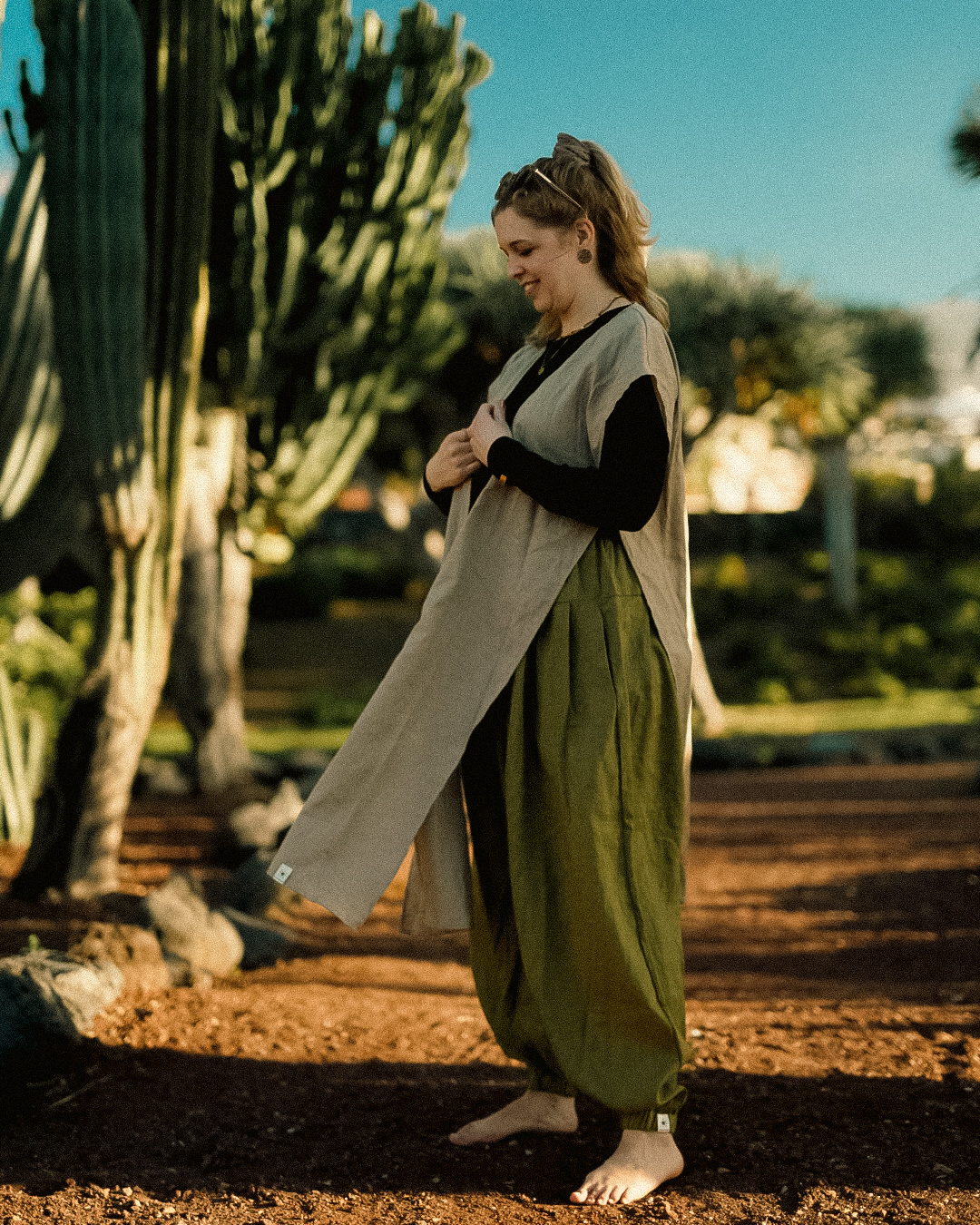 Überwurf Weste aus Leinen & Baumwolle "Numa" (Cortado)