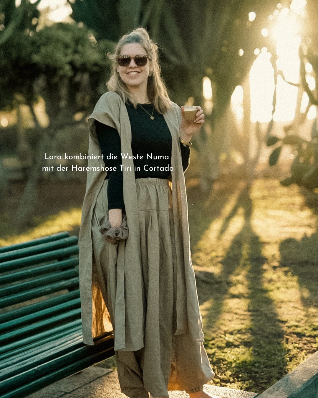 Überwurf Weste aus Leinen & Baumwolle "Numa" (Cortado)