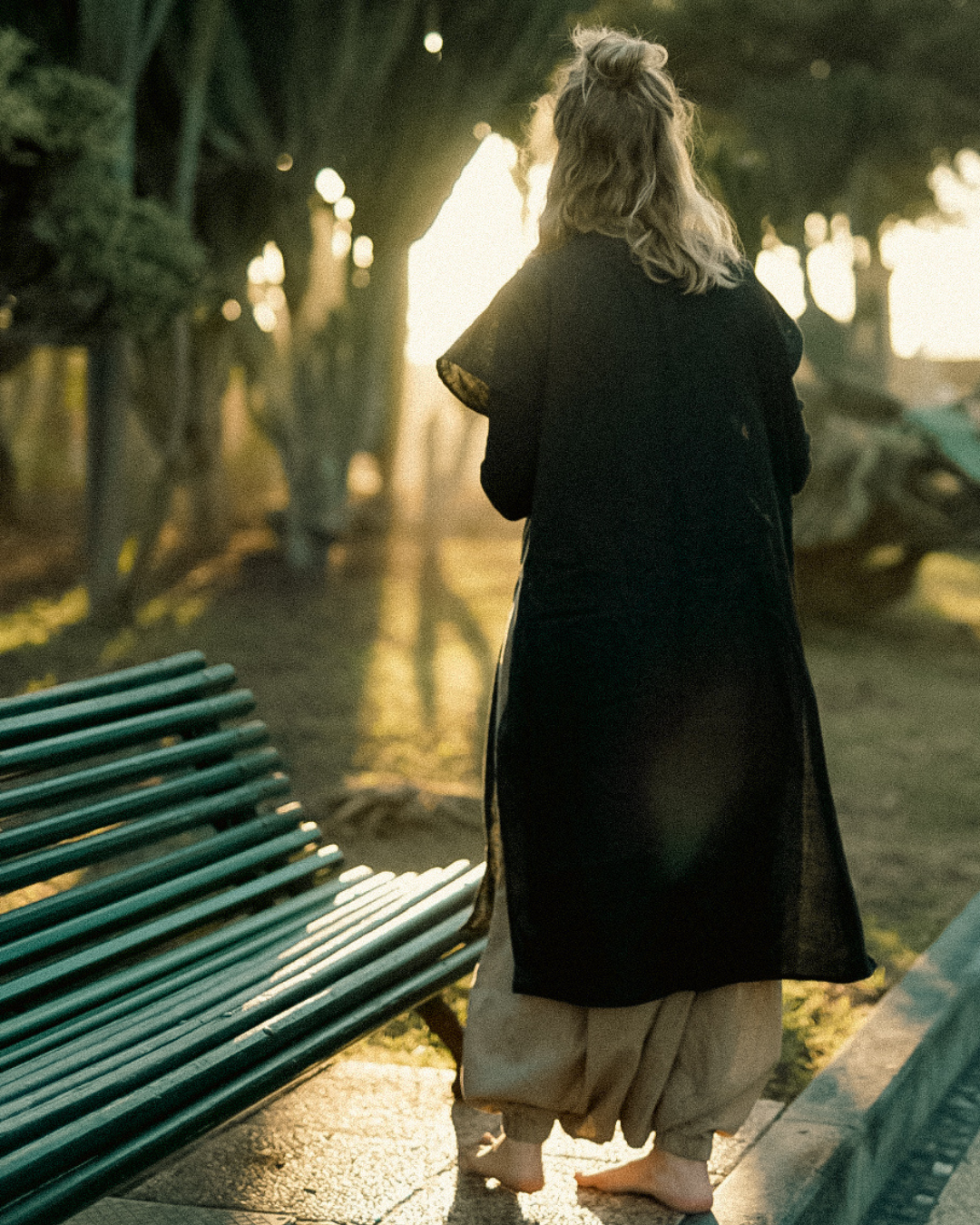 Linen & cotton slip-on vest "Numa" (Volcanic Sand)