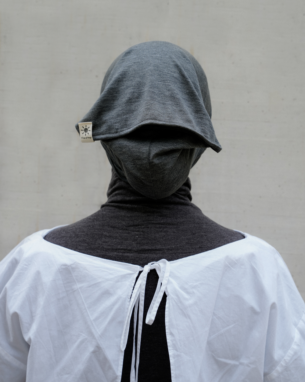 Schlauchbonnet aus Seide und Bio-Baumwolle "Mariposa" (Grey Melange)