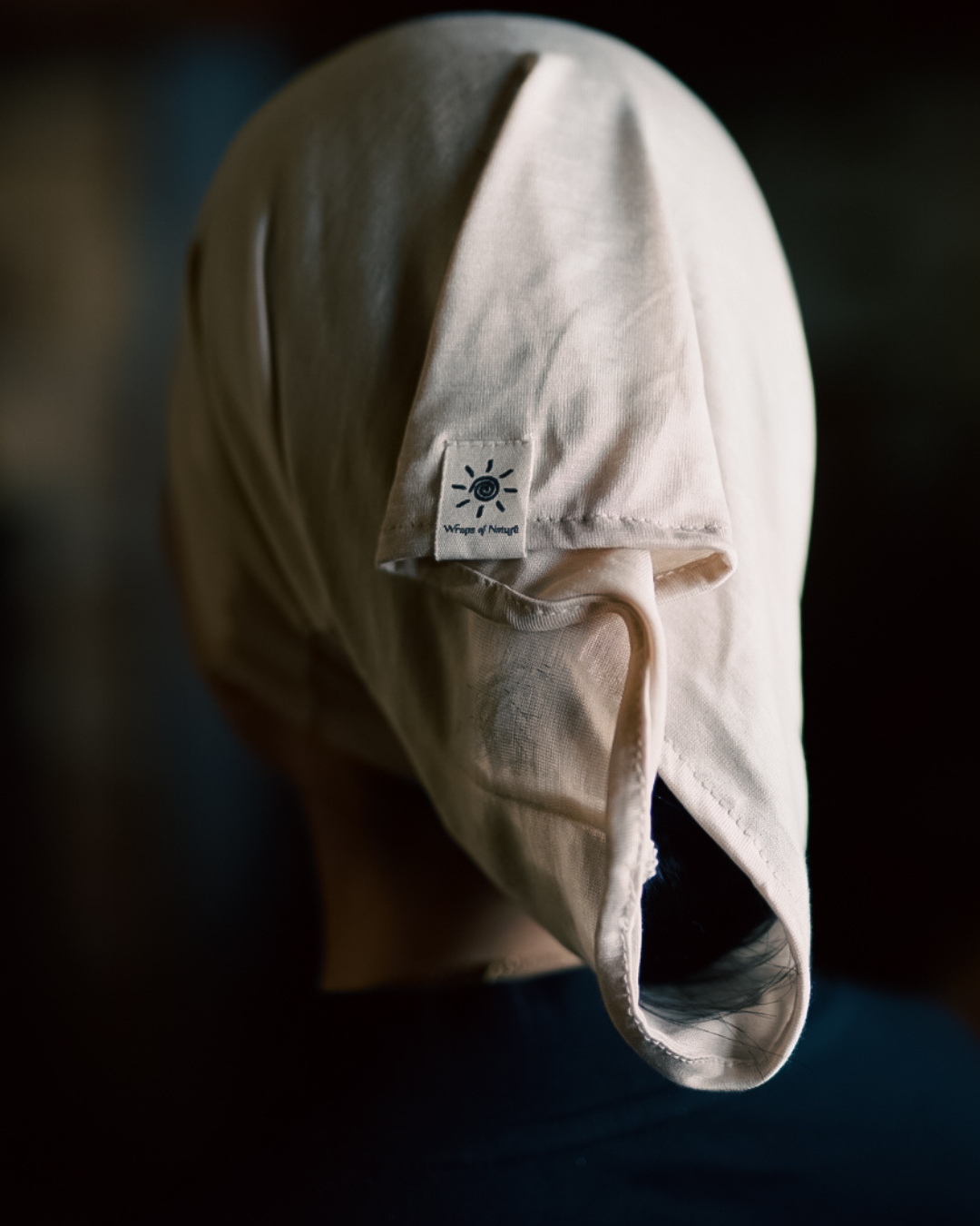 Silk and organic cotton bonnet "Mariposa" (cream)