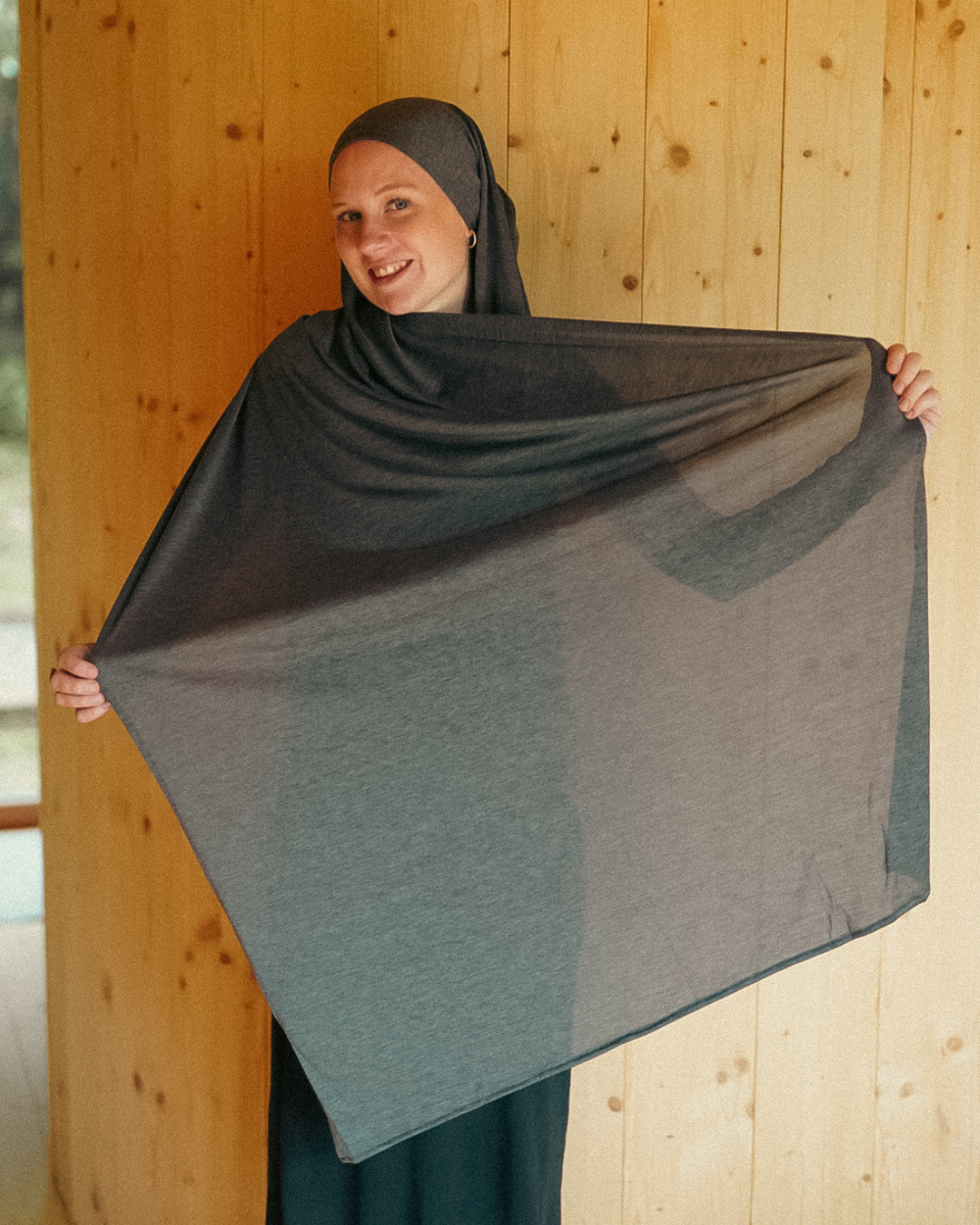 "Mariposa" XXL aus Seide und Bio-Baumwolle (Grey Melange)