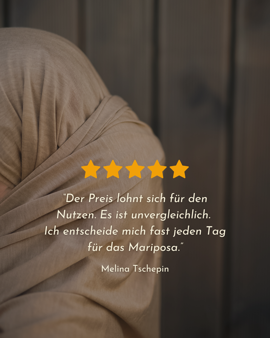 Imperfect "Mariposa" Hijab aus Seide und Bio-Baumwolle (Beige) 005