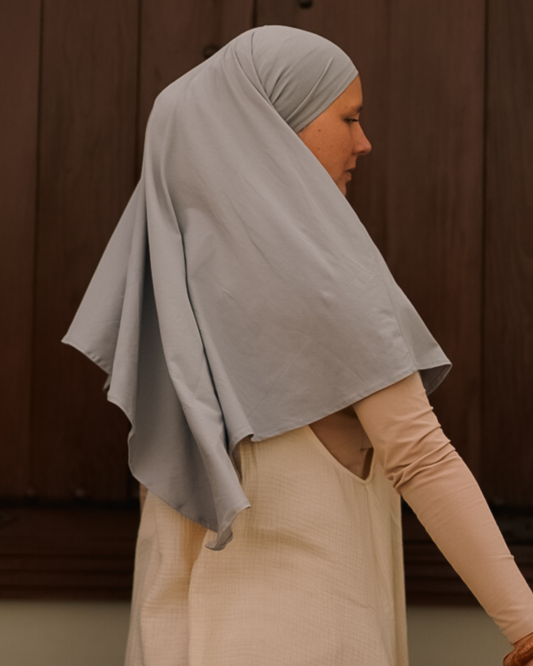 Mini Jersey Khimar made from organic cotton (Silverstone)