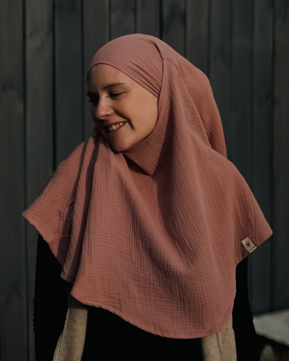 Mini Musselin Khimar (Old Blush)