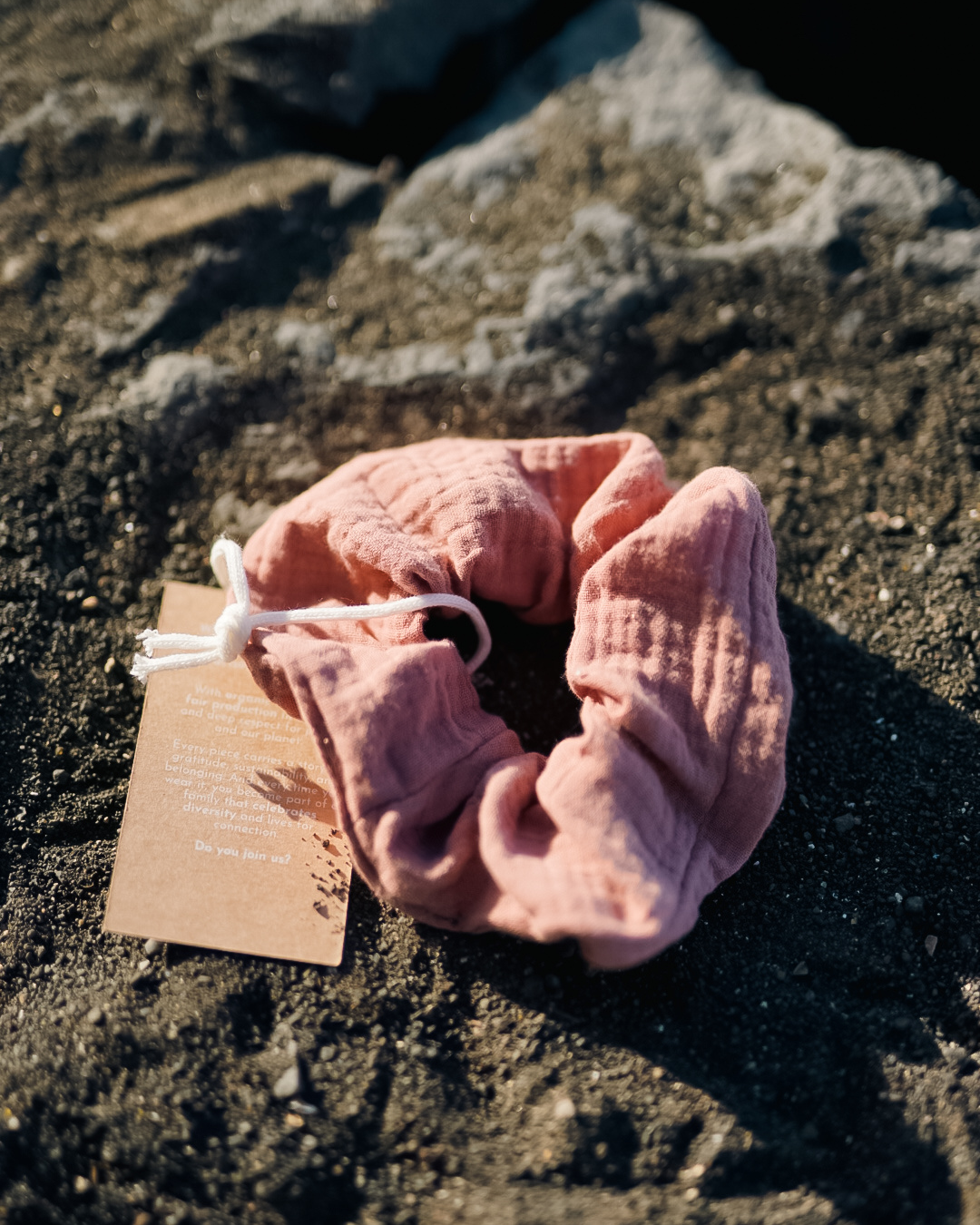 Nature Scrunchie (Muslin Old Blush)