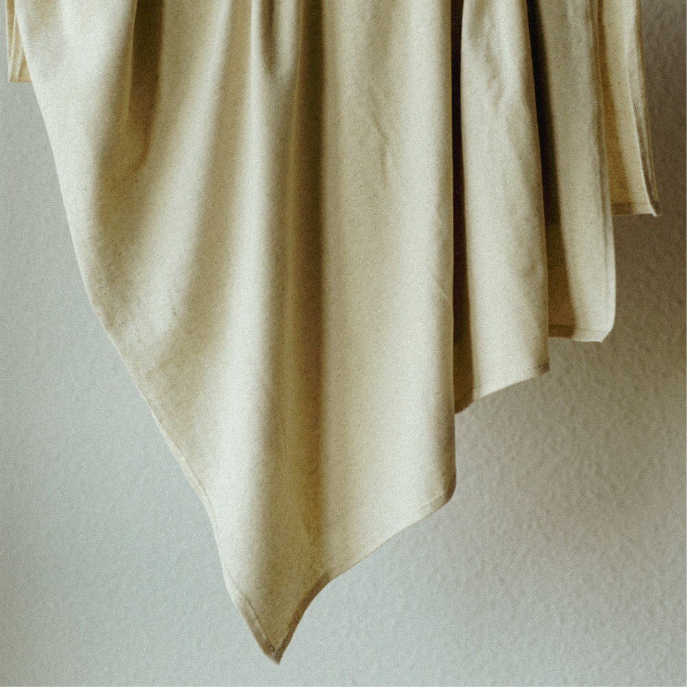 Jersey Hijab aus Baumwolle und Leinen - "Vanilla"