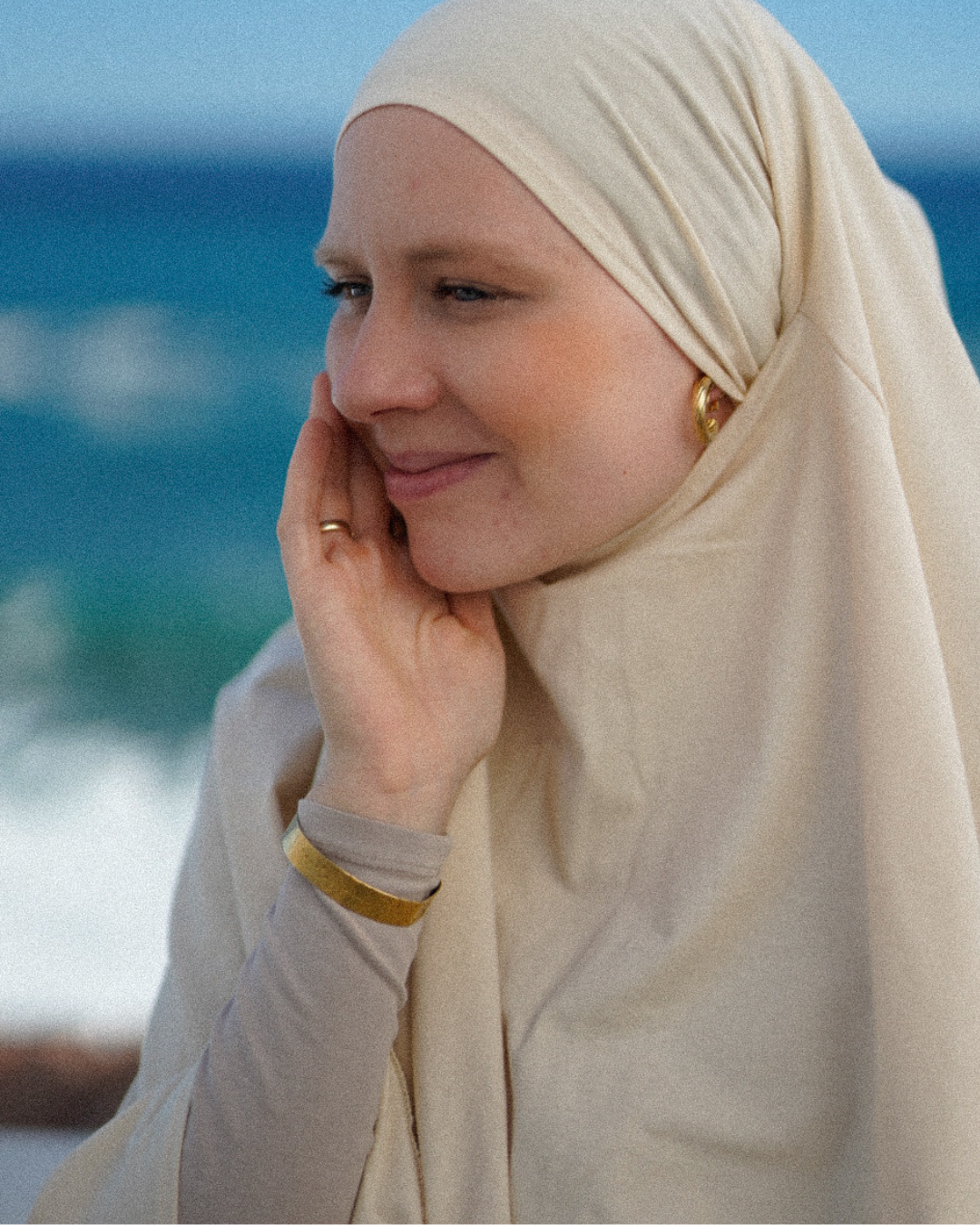 Imperfect Ramadan Jersey Khimar aus Bio-Baumwolle Natural 031