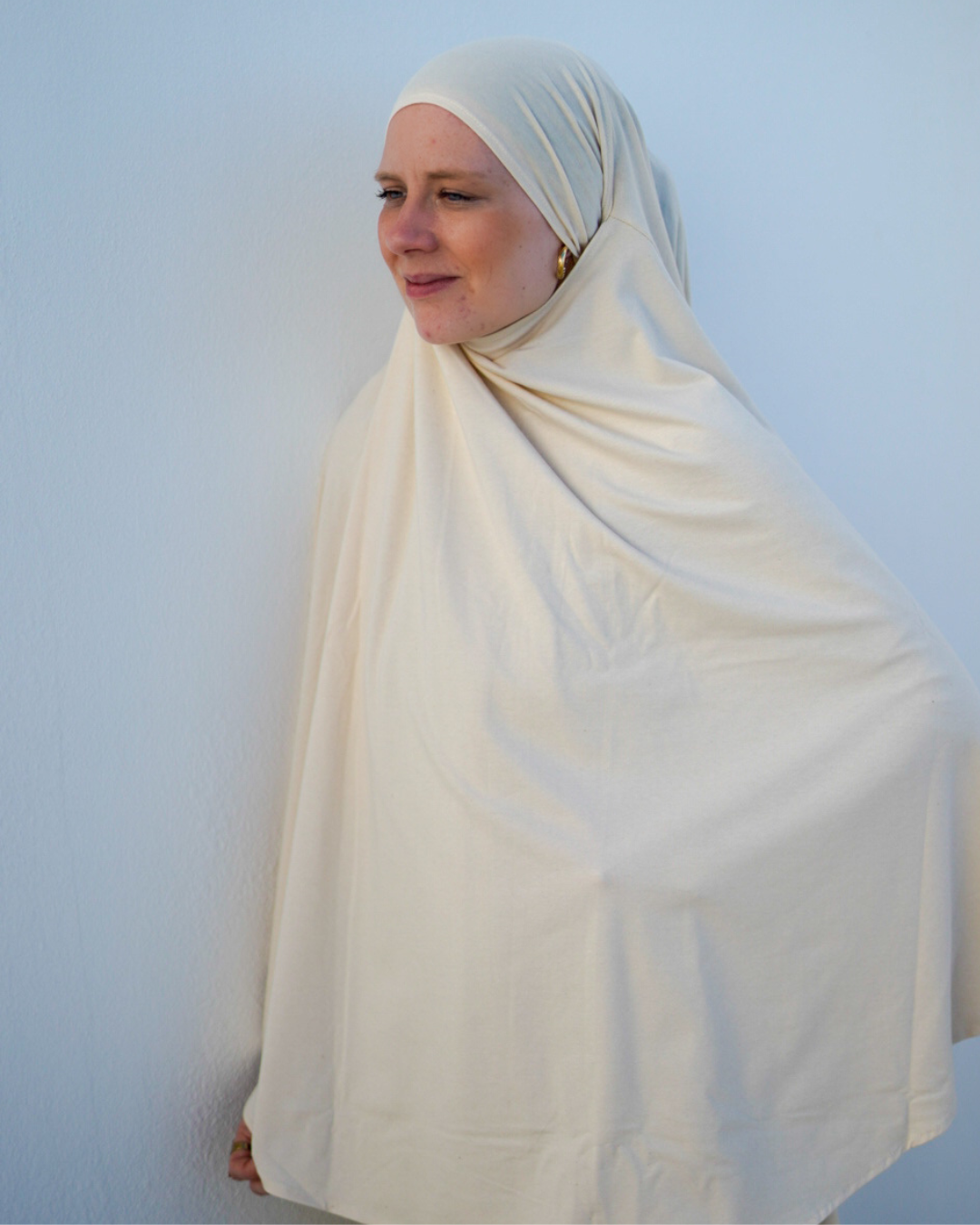 Imperfect Ramadan Jersey Khimar aus Bio-Baumwolle Natural 031