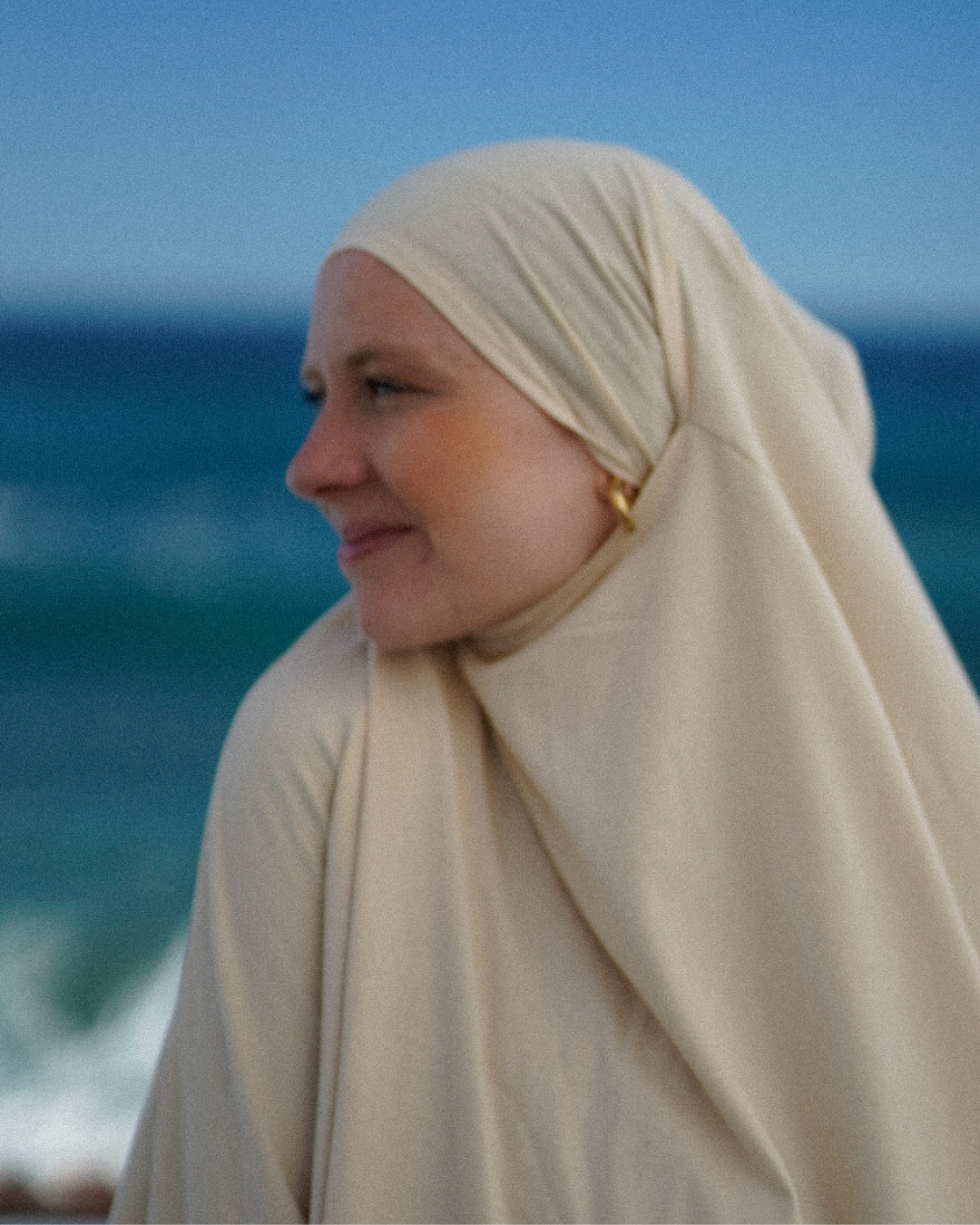 Imperfect Ramadan Jersey Khimar aus Bio-Baumwolle Natural 031