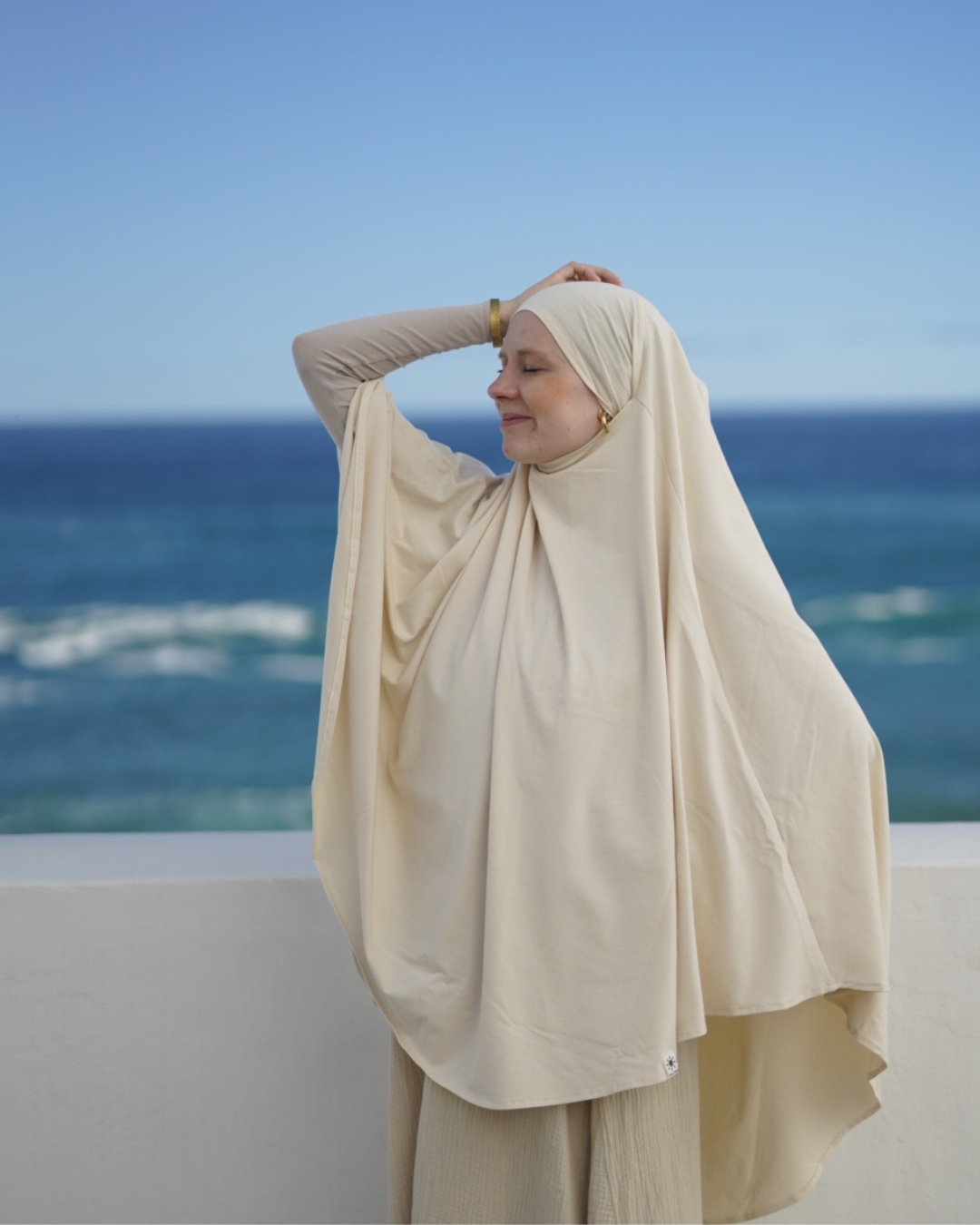 Imperfect Ramadan Jersey Khimar aus Bio-Baumwolle Natural 031