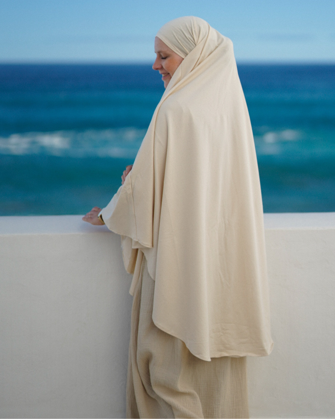 Imperfect Ramadan Jersey Khimar aus Bio-Baumwolle Natural 031