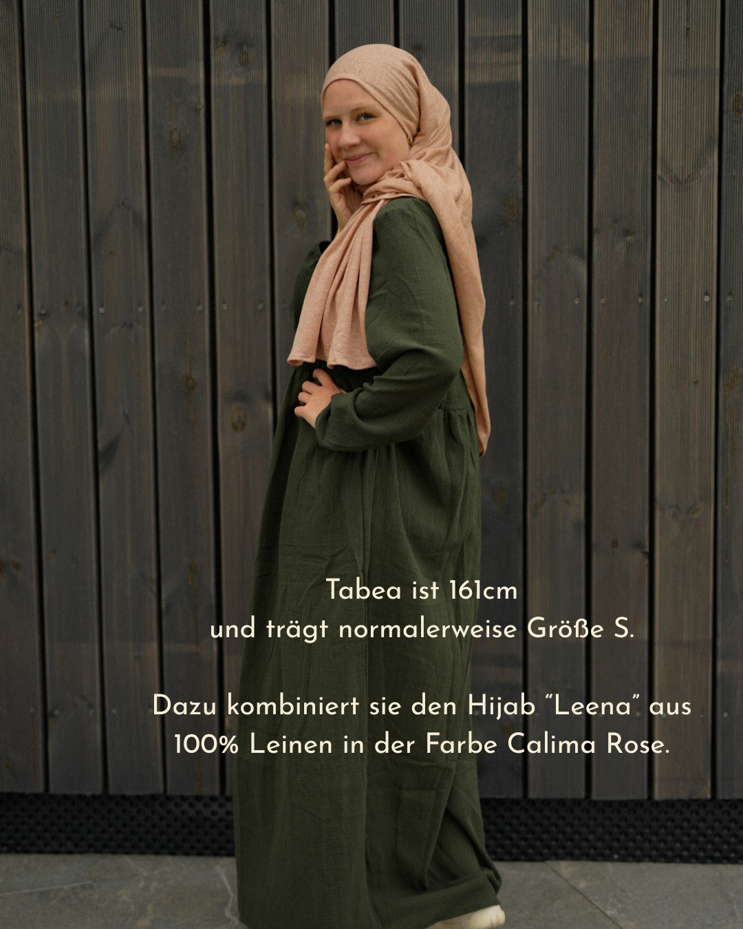 Cotton Abaya "Maya" aus Baumwolle (Dark Green)