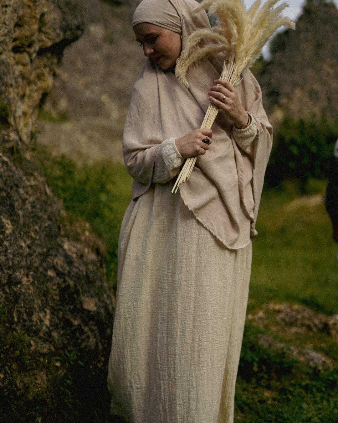 Khimar Sandy aus Viskose und Leinen  (Linen Beige)