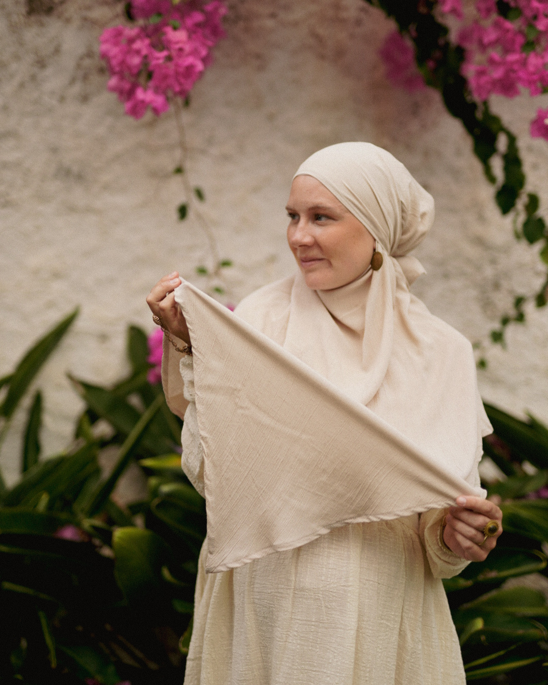 Khimar Sandy aus Viskose und Leinen  (Linen Beige)