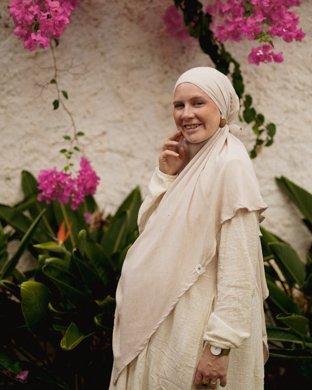 Khimar Sandy aus Viskose und Leinen  (Linen Beige)
