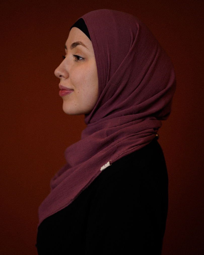 Crinkle Chiffon Hijab aus Viskose und Leinen Wildberry - Sandy