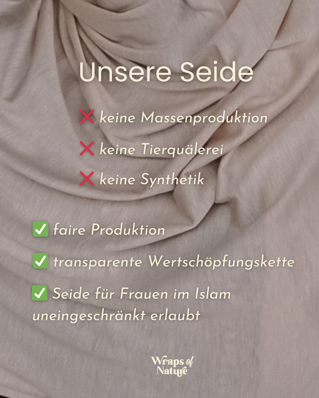 Hijab Premium Jersey « Mariposa » en soie et coton biologique (olive)