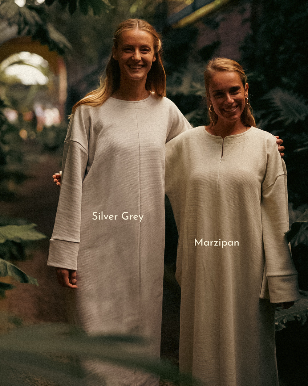 Warme Abaya "Laila" aus Bio-Baumwolle (Silver Grey)