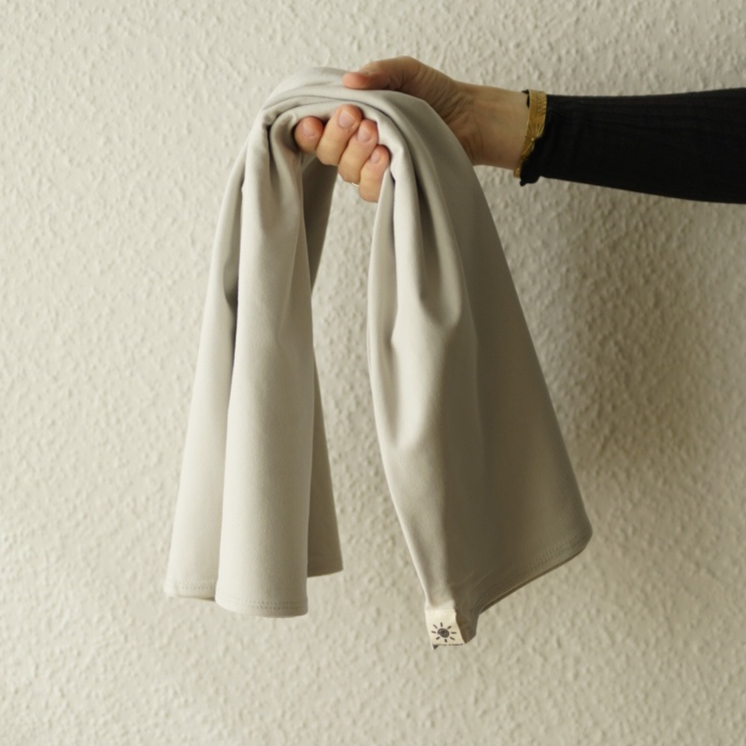 Imperfect Jersey Hijab aus Bio-Baumwolle Cloud -"Organica" - 010
