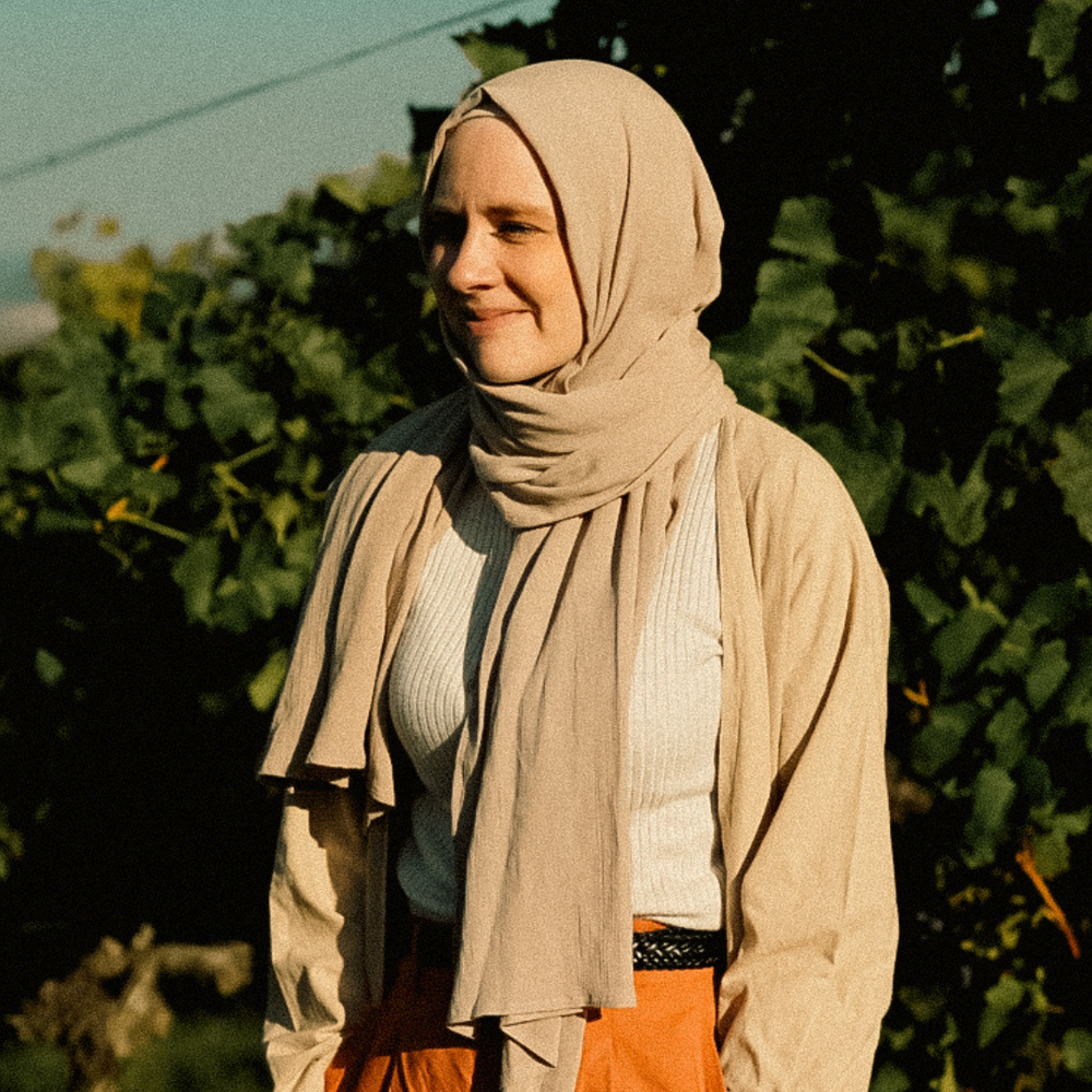 Crinkle Chiffon Hijab aus Viskose und Leinen Sand - Sandy